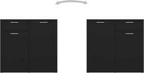 vidaXL Ντουλάπι με Συρτάρι Μεύρο 80 x 36 x 75 εκ. από Επεξ. Ξύλο