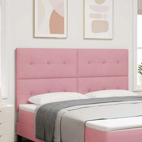 vidaXL Κεφαλάρι Επιτοίχιο με κεφαλάρι Ροζ 180 cm Βελούδο