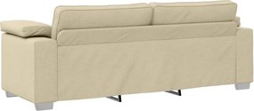 vidaXL 3-Θέσιος καναπές Κρεμ 220 cm ύφασμα