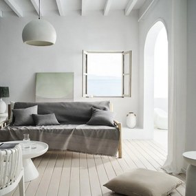 Ριχτάρι Zebra 302 Rock Grey Gofis Home Two-seater 180x250cm Βαμβάκι-Πολυέστερ