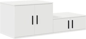 vidaXL Ντουλάπι αποθήκευσης 2 pcs Λευκό 103 x 41 x 40 εκ