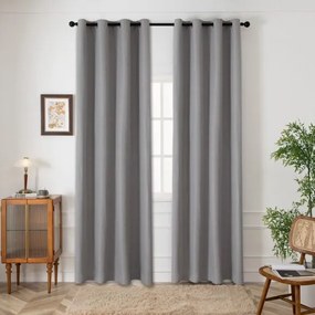 Beauty Home Ύφασμα κουρτίνας με το μέτρο Blackout jacquard σκίασης Glare Art 8444 Φ280 Γκρι