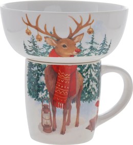 Χριστουγεννιάτικη Κούπα + Μπολ K-M Reindeer Q96001490