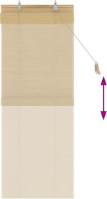 vidaXL Ρόλερ (στόρι) Φυσικό 40 x 160 cm Μπαμπού