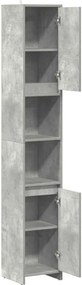 vidaXL Στήλη Μπάνιου Γκρι Σκυροδέματος 30x30x183,5 εκ. Επεξ. Ξύλο