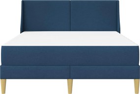 vidaXL Σκελετός κρεβατιού με στρώμα Μπλε 140 x 200 cm Πολυεστέρας