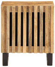 vidaXL Κομοδίνα 2 τεμ. 40 x 34 x 46 εκ. Ακατέργαστο Μασίφ Ξύλο Μάνγκο