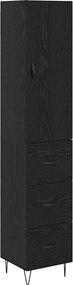 vidaXL Highboard Μαύρη Οξυά 34,5 x 34 x 90 εκ. Επεξεργασμένο ξύλο