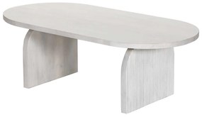 ΤΡΑΠΕΖΙ ΣΑΛΟΝΙΟΥ ΟΒΑΛ HONKY HM9710 ΜΑΣΙΦ ΞΥΛΟ MANGO- ΛΕΥΚΟ 130x60x35Υεκ.