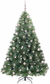 vidaXL Τεχνητό Χριστουγεννιάτικο Δέντρο Πράσινο 210 cm ΠΕ και PVC