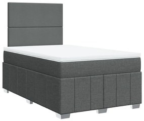 ΚΡΕΒΑΤΙ BOXSPRING ΜΕ ΣΤΡΩΜΑ ΣΚΟΥΡΟ ΓΚΡΙ 120X190 ΕΚ ΥΦΑΣΜΑΤΙΝΟ 3293901