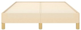 vidaXL Σκελετός Κρεβατιού Χωρίς Στρώμα Κρεμ 120x200 εκ. Υφασμάτινο