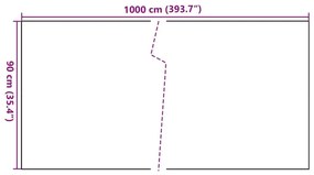 Διαχωριστικό Βεράντας Λευκό 1000 x 90 εκ. από Συνθετικό Ρατάν - Λευκό