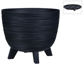 Γλάστρα με σύστημα αποστράγγισης, βάση και διαστάσεις 39.5x39.5x32cm