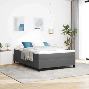 vidaXL Κρεβάτι Box Spring με Στρώμα σε Ανοιχτό Γκρι, 160 x 200 εκ., από βελούδο.