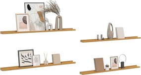 vidaXL Ράφι Τοίχου Επιτοίχιο 4 pcs Μπεζ 115 x 9 x 3 cm