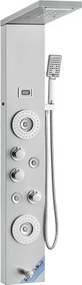 VEVOR Shower Panel Tower System 6 Modes LED &amp; Display Stainless Steel Rainfall