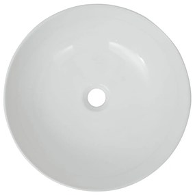 Νιπτήρας Στρογγυλός Λευκός 41,5 x 13,5 εκ. Κεραμικός - Λευκό
