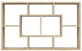 vidaXL Ραφιέρα Τοίχου Sonoma Δρυς 85x16x52,5 εκ. Επεξεργασμένο Ξύλο
