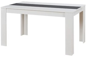 Τραπέζι Τραπεζαρίας Domus Λευκό - Μαύρο - Grey Wood 135x80.5x74.5 εκ.