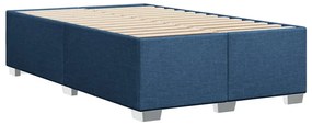 vidaXL Πλαίσιο κρεβατιού χωρίς στρώμα μπλε 120x200cm ύφασμα
