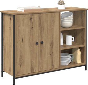 vidaXL Πλαϊνό γραφείο Artisan Oak 100 x 33 x 75 εκ Επεξεργασμένο ξύλο