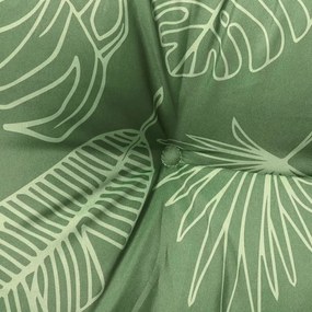 Μαξιλάρι Παλέτας με Σχέδιο Φύλλων 120 x 80 x 12 εκ. Υφασμάτινο - Πράσινο