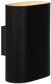 Φωτιστικό Επίτοιχο Lucide 12219-02-30 OVALIS Μαύρο Ματ (Black Mat)|Χρυσό Χρώμα (Gold Coloured)