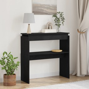 vidaXL Κονσόλα Μαύρη Δρυς 80x30x80 εκ. Φτιαγμένη από ξύλο