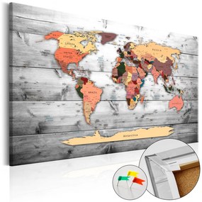 Πίνακας φελλού - Direction World [Cork Map] 60x40