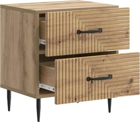 vidaXL Κομοδίνο 2 τεμ. Artisan Δρυς 43 x 34,5 x 47,5 εκ