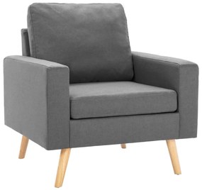 vidaXL Πολυθρόνα Ανοιχτό Γκρι Υφασμάτινη