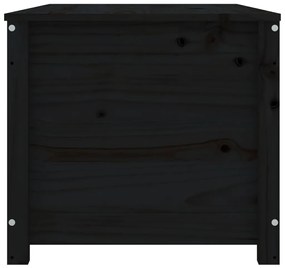 vidaXL Κουτί Αποθήκευσης Μαύρο 110x50x45,5 εκ από Μασίφ Ξύλο Πεύκου