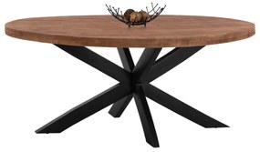 ΤΡΑΠΕΖΙ FB98483.11 OVAL 6εκ. ΠΑΧΟΣ ΑΠΟ ΜΑΣΙΦ ΞΥΛΟ MANGO 210x100x78Υ εκ. 0532928