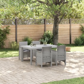 vidaXL Σετ Τραπεζαρίας Κήπου 5 pcs Ανοιχτό γκρι 150 x 100 x 73 εκ.