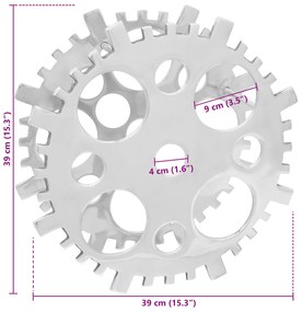 vidaXL Ράφι κρασιού Ασημί 15.4x5.5x15.4 ίντσες Αλουμίνιο