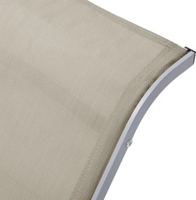 vidaXL Ξαπλώστρα Κρεμ από Textilene και Αλουμίνιο