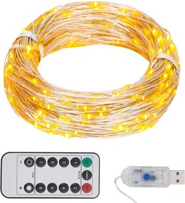 vidaXL Φωτάκια με 300 LED Θερμό Λευκό 30 μ.