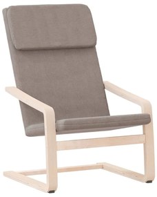 vidaXL Πολυθρόνα Relax Taupe Υφασμάτινη