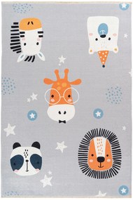 Χαλί Παιδικό Greta 603 Animal Grey-Orange Obsession 115X170cm