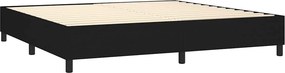 vidaXL Κρεβάτι Boxspring με Στρώμα Μαύρο 200x200 εκ. Υφασμάτινο