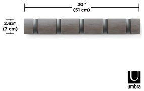 Umbra flip Ξύλινη κρεμάστρα τοίχου 5 θέσεων 51Χ6.5εκ 318850-1045