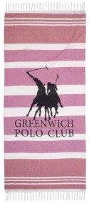 Πετσέτα Θαλάσσης-Παρεό Βαμβακερή 80x170εκ. Essential 3842 Κόκκινη Greenwich Polo Club