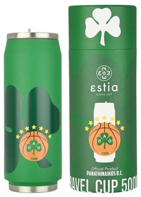 Θερμός-Ποτήρι Ανοξείδωτο Travel Cup Panathinaikos BC Edition 500ml-7,1x19εκ. Estia 00-27131