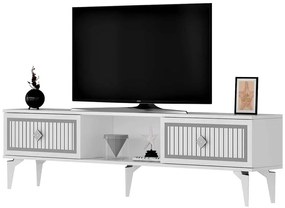 Έπιπλο Τηλεόρασης Nil 475OLV2640 150x29,6x44,6cm White-Silver