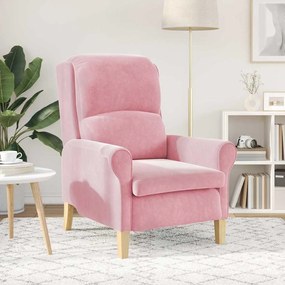 vidaXL Πολυθρόνα Ροζ 76 x 94 x 102 εκ. Βελούδο