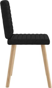 vidaXL Καρέκλες Τραπεζαρίας 6 τεμ. Μαύρες Υφασμάτινες