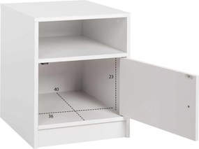 ΚΟΜΟΔΙΝΟ ΜΕΛΑΜΙΝΗΣ MALORY HM2205.05 ΛΕΥΚO 40x40x50Yεκ.