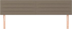 vidaXL Κεφαλάρια Taupe 200x5x78/88 εκ. Ύφασμα