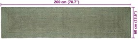vidaXL Χαλιά χώρου Ορθογώνιος Λαδί 60 x 200 cm Γιούτα